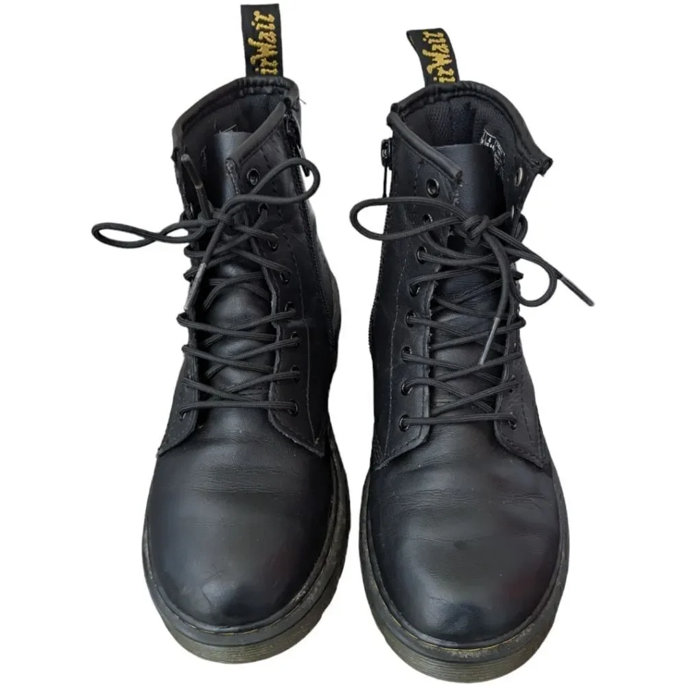 Dr. Martens Junior 1460 Softy T Leather Lace Up Boots in Black Size US 4M US 5L